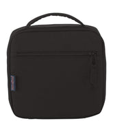 JanSport Lunch Break bag front view showing zipper and handle, durable everyday use