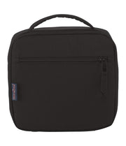JanSport Lunch Break bag front view showing zipper and handle, durable everyday use