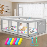 Jaobeem front view of playpen showing roomy safe area