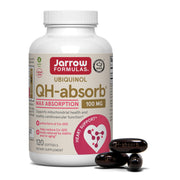 Jarrow Formulas frasco frontal mostrando 120 softgels y beneficio de energía