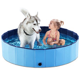 Jasonwell front view folded pool shows compact storage benefit
