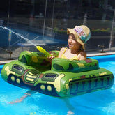 Jasonwell front view of green tank float showing shape and play appeal
