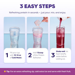 Javvy mixed drink in glass demonstrating clear appearance and refreshment benefit