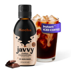 Javvy frente del empaque mocha mostrando diseño y etiqueta clara