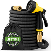 J&B XpandaHose front packaging showing product and included nozzle benefits versatility