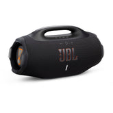 JBL Boombox 4 front view showing grille and balanced sound performance