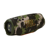 JBL Charge 6 front view in camo showing speaker grille and powerful sound