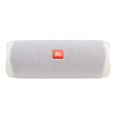 JBL Flip 5 front view showing grille and logo, clear sound in compact form