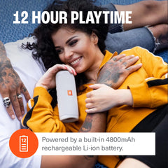 JBL Flip 5 by a pool demonstrating IPX7 waterproof protection for confident outdoor use