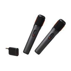 JBL micrófono frontal mostrando diseño y control, mejora la voz en directo