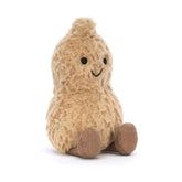 Jellycat Amuseables Peanut front view showing cute face and boots, perfect for gifting