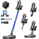 JELLYPIG X100 front view showing cordless stick design and floor head for versatile cleaning