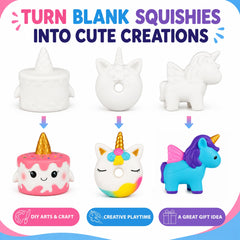 Jim&Gloria squishy pintado sostenido por una mano, fomenta creatividad y juego