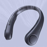 JISULIFE front view of neck fan showing bladeless vents and ergonomic curve for comfort