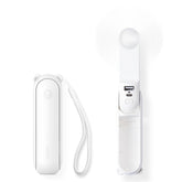 JISULIFE vista frontal del ventilador compacto, ideal para llevar