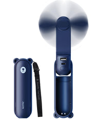 JISULIFE vista frontal del ventilador portátil que muestra diseño compacto y controles