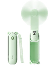 JISULIFE ventilador frontal mostrando diseño compacto y portabilidad