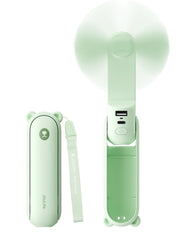 JISULIFE ventilador frontal mostrando diseño compacto y portabilidad