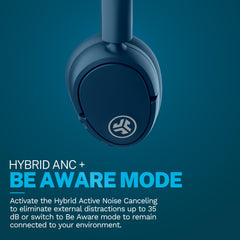 JLab JBuds Lux ANC close-up del driver de 40 mm que mejora la respuesta de graves