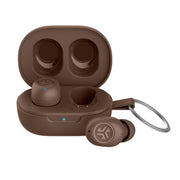 jlab JBuds Mini front view showing compact earbuds and clear design benefit
