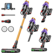 JOBEAR front view of cordless stick vacuum showing compact profile and portability