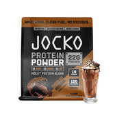 jocko fuel envase frontal sabor chocolate milkshake y claridad del producto