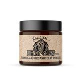 Johnny Slicks jar front view showing label and compact 2 oz size benefit
