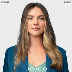 Joico textura cremosa ligera en mano indica fácil aplicación y sin peso