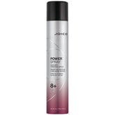 Joico Power Spray vista frontal con diseño y texto legible, sujeción garantizada