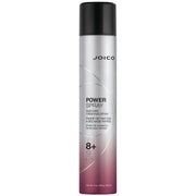 Joico Power Spray vista frontal con diseño y texto legible, sujeción garantizada