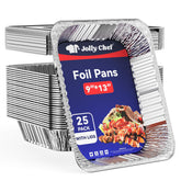 JOLLY CHEF front package of 25 9x13 pans showing value and readiness