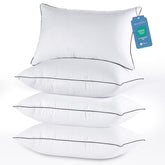 JOLLYVOGUE front packaging showing four queen pillows and neat presentation benefit