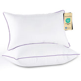 JOLLYVOGUE vista frontal del par de almohadas mostrando acabado y tamaño