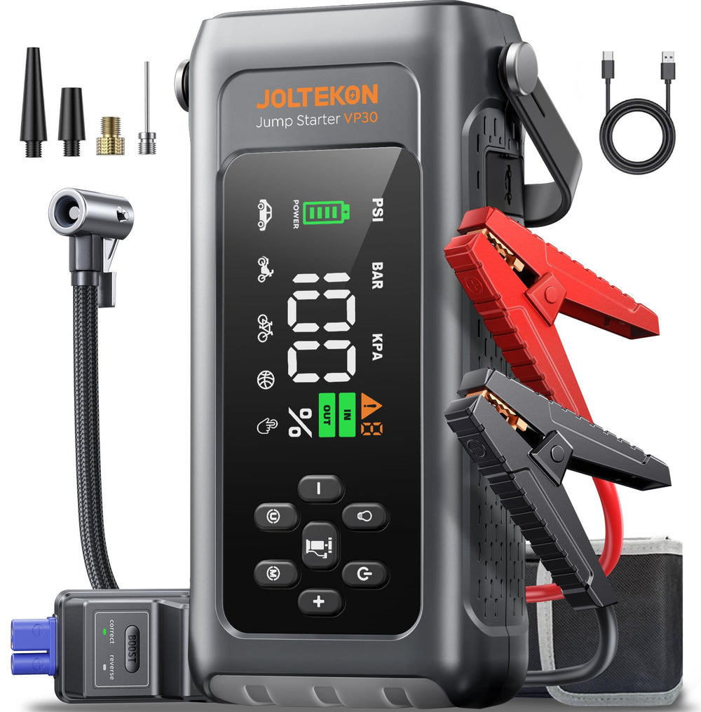 Joltekon vista frontal del arrancador portátil con beneficios de multifunción