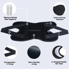 JOMVD dual memory spring detail enhancing lateral knee stability