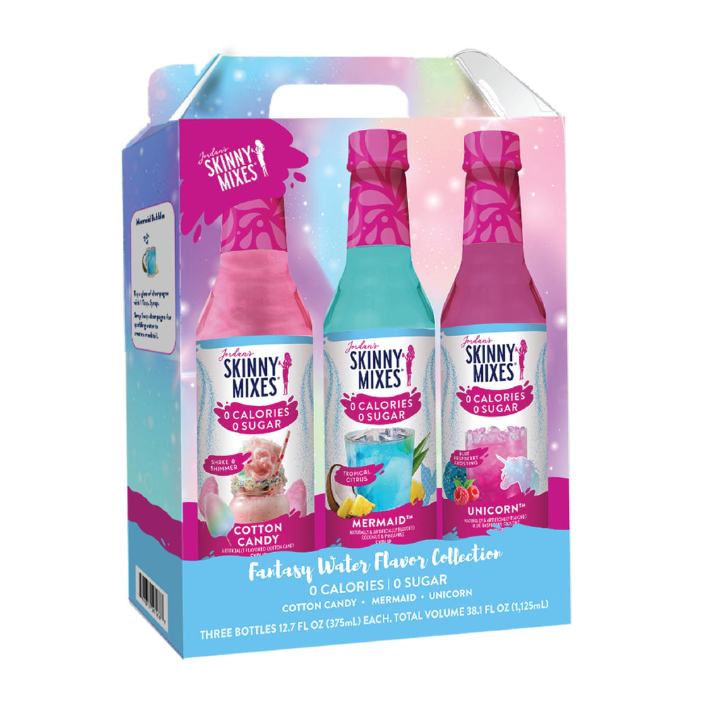 Jordan's Skinny Mixes botella frontal mostrando etiquetas y volumen, ideal para receta sin azúcar