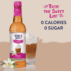 Jordan's Skinny Mixes jarabe vertido en café aportando sabor sin calorías