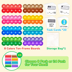 JoyCat display of all eight colors showing variety for visual learning benefit