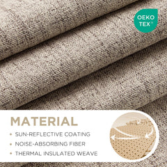 Joydeco primer plano textura tipo lino que añade aspecto sofisticado