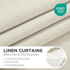 Joydeco close-up of linen blend texture highlighting natural woven look