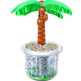 JOYIN front view of 60 inch inflatable palm tree cooler showing island look and easy setup