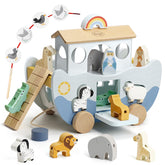Joyreal ark front view showing sturdy wooden construction and learning benefits