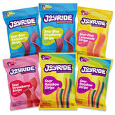 JOYRIDE front packaging showing six-pack variety, clear view and easy grab
