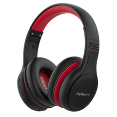 JoySpark vista frontal del auricular negro rojo con diseño atractivo y protección