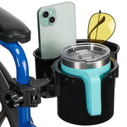JOYTUTUS front view mounted on wheelchair showing secure placement and easy reach