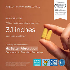 JSHealth capsule close-up highlighting easy-to-swallow vegan capsule