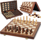 Jumlys front open board view showing pieces and magnetic play for stable travel play