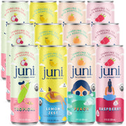 JUNI front packaging 12 pack showing variety and convenience