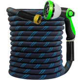Junredy manguera 50 ft vista frontal y empaque mostrando robustez