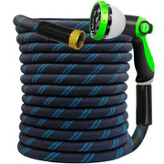 Junredy manguera 50 ft vista frontal y empaque mostrando robustez